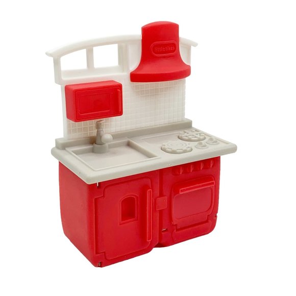 Little Tikes Place Dollhouse Size Red Kitchen Sink Stove Combo Replacement 2017 - Picture 1 of 13